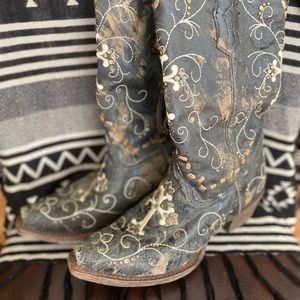 Corral Leather Boots Made in Mexico exclusively for Buckle Size 6.5